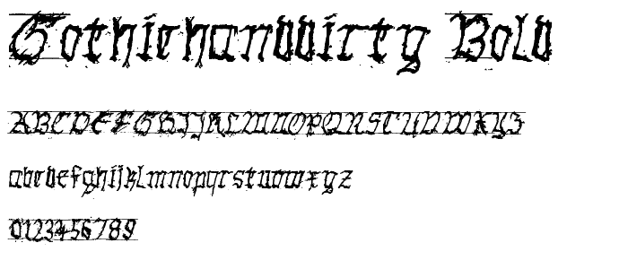 GothicHandDirty Bold font